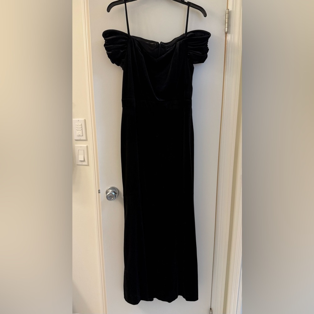 Laundry By Shelli Segal Black Velvet / Velour Strapless Dress